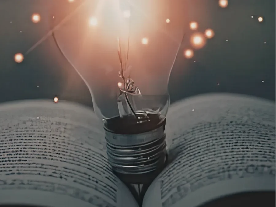 Free Bible app study: light on an open Bible page